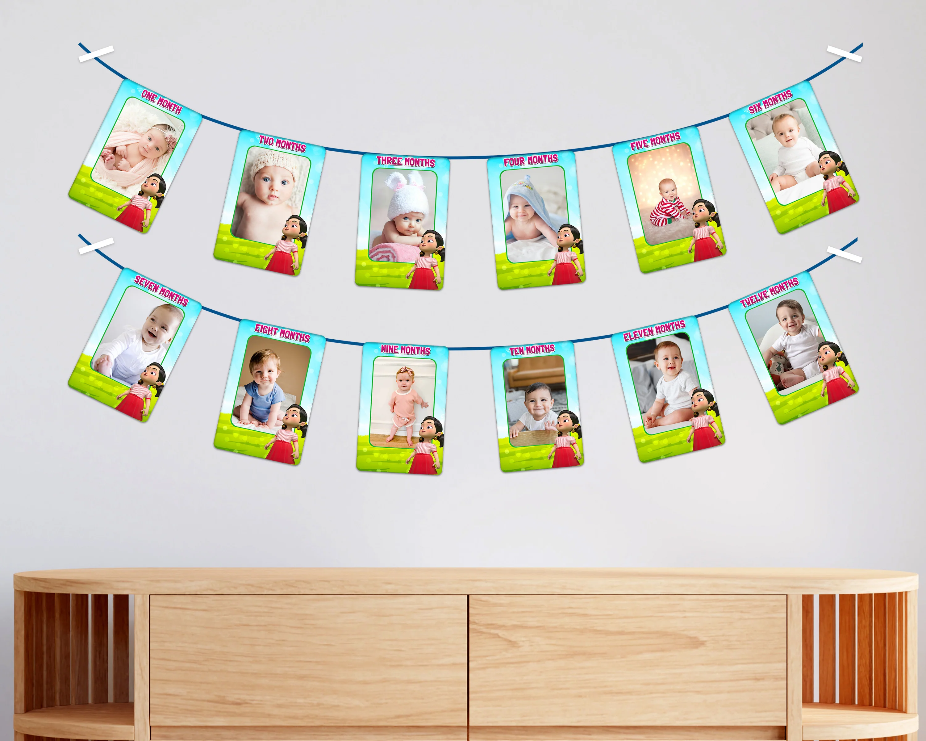 Photo Collage & 12 Months Banner